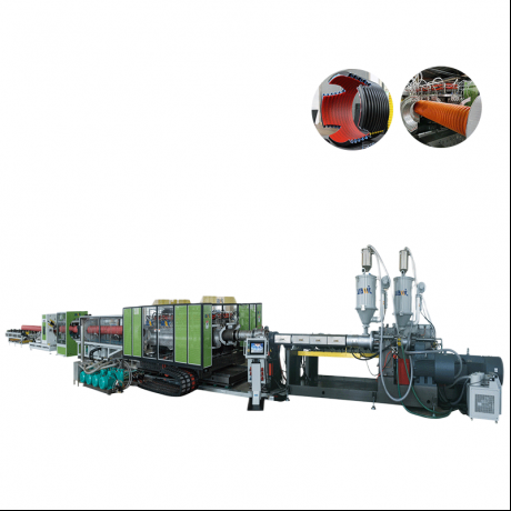 HDPE / PP / PVC క్షితిజసమాంతర రకం డబుల్ వాల్ ముడతలు పెట్టిన పైప్ ఎక్స్‌ట్రాషన్ లైన్